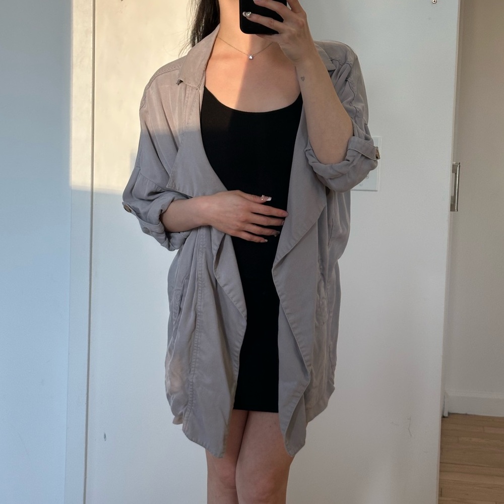 Gray Drape Jacket